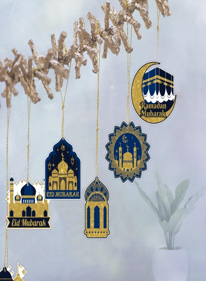 FSHANEE Eid Mubarak DIY Shaped Cut-Outs Party Supplies - Mubarak Kareem Muslim Holiday Party Favors - Ramadan Party Decorations- Set of 24 Counts - Image 5