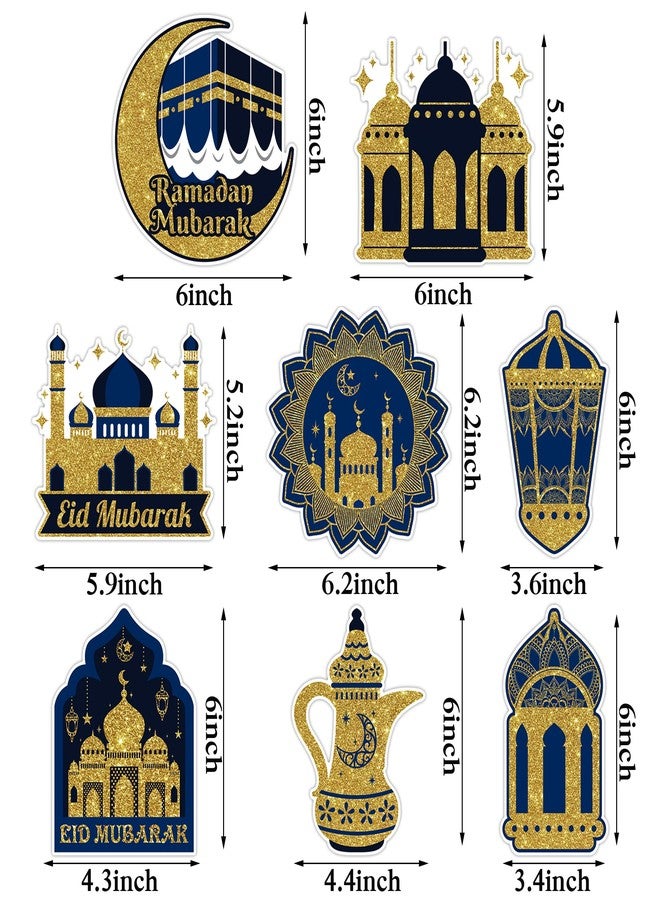 FSHANEE Eid Mubarak DIY Shaped Cut-Outs Party Supplies - Mubarak Kareem Muslim Holiday Party Favors - Ramadan Party Decorations- Set of 24 Counts - Image 3