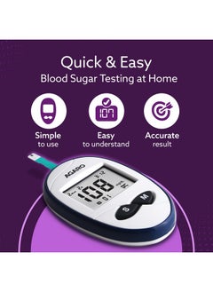 Glucometer, Blood Glucose Monitoring System With 50Pcs Strips & Lancets, Glucometer Machine, Instant Blood Sugar Test At Home, Fast Blood Sugar Testing Device, Simple & Accurate, Glm-76. - pzsku/Z462E140B8D53213674DAZ/45/_/1733731300/7fabed6a-4514-46ea-bd45-28958265665c