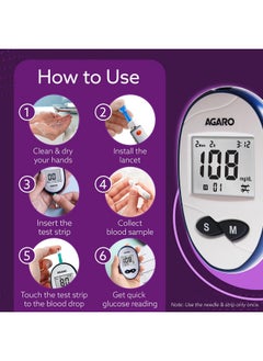 Glucometer, Blood Glucose Monitoring System With 50Pcs Strips & Lancets, Glucometer Machine, Instant Blood Sugar Test At Home, Fast Blood Sugar Testing Device, Simple & Accurate, Glm-76. - pzsku/Z462E140B8D53213674DAZ/45/_/1733731302/44c7f3b8-71e8-493c-877d-1ca1617a7399