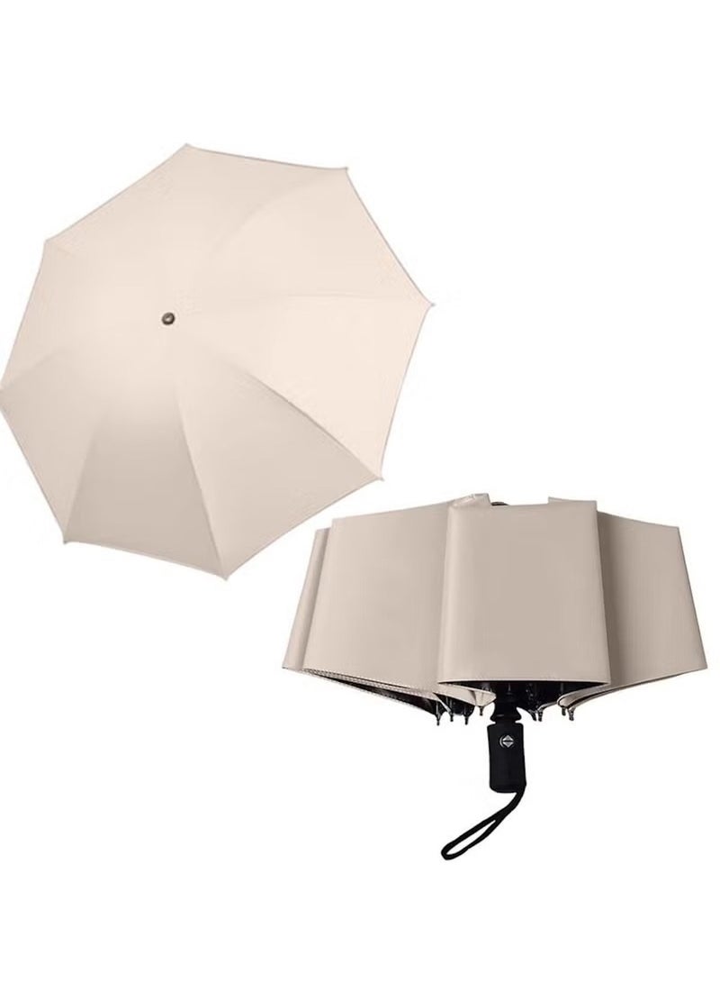 Huitich Fully Automatic Dual-Purpose Umbrella Midsummer Beige - Image 1