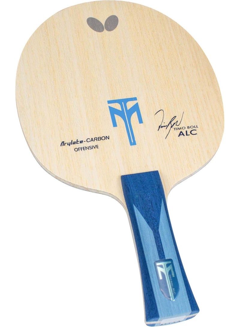 Butterfly Timo Boll ALC Table Tennis Blade Arylate-Carbon Fiber Blade Professional Butterfly Table Tennis Blade FL (Flared) handle style Made in Japan 4906901103382 - Image 1