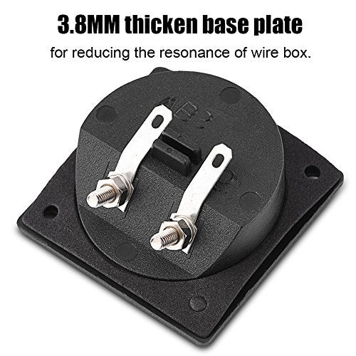 ZERONE Round Speaker Box Terminal, Subwoofer Box Terminal Cup Silver Push Spring Loaded Jacks Double Binding Post Speaker Terminal Plates Repalcement for DIY, Black - Image 3