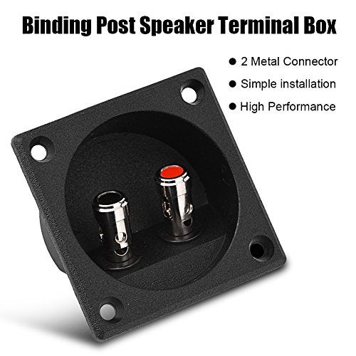 ZERONE Round Speaker Box Terminal, Subwoofer Box Terminal Cup Silver Push Spring Loaded Jacks Double Binding Post Speaker Terminal Plates Repalcement for DIY, Black - Image 5