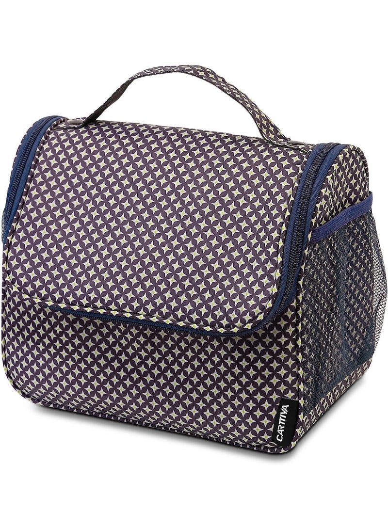 Carttiya Lunch Bag for Women Men Cute Lunch Tote Bags Reusable Insulated Lunch Box 12 Can Large Capacity Reusable Insulated Cooler for Work Picnic or Travel (Purple) - Image 1