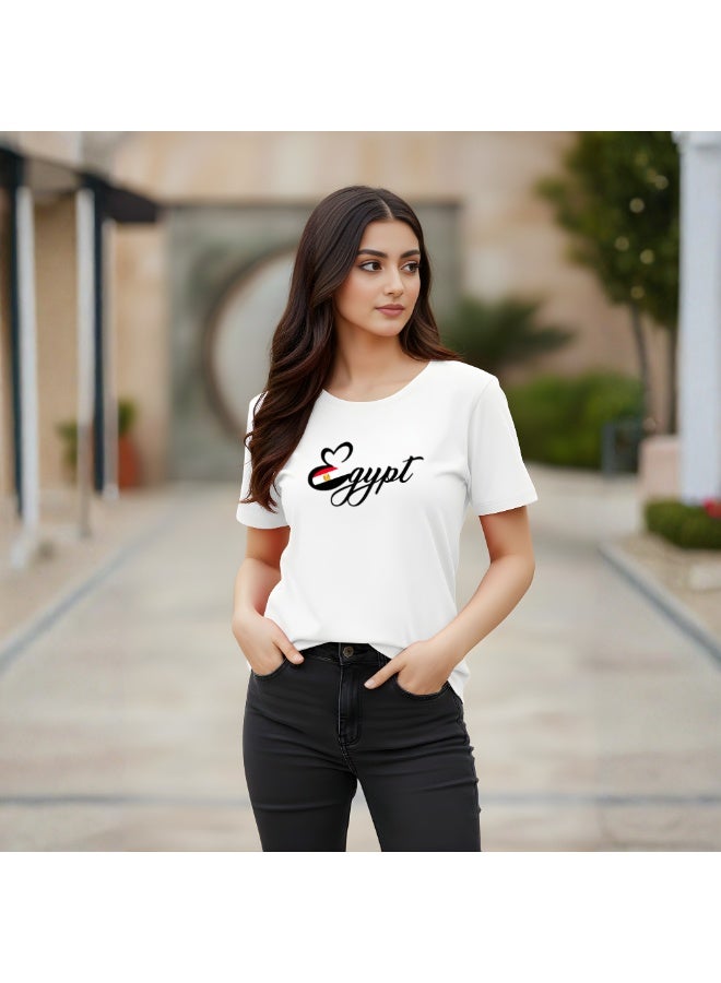 تي شيرت نسائي للكبار بمناسبة اليوم الوطني المصري - هدية لكل مصري - مثالي لعيد استقلال مصر - تي شيرت نسائي ليوم مصر - Image 3