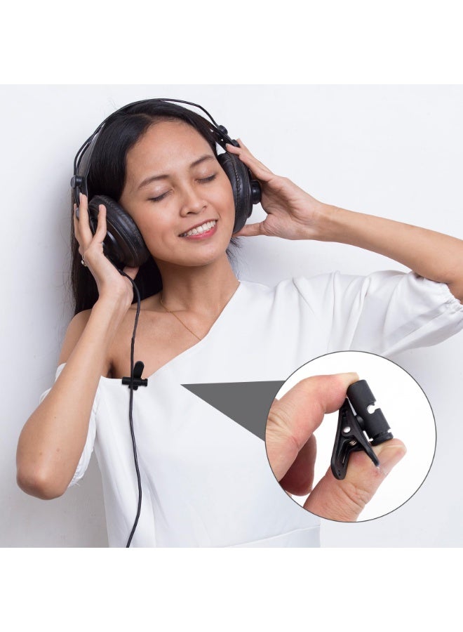 SUNSAR 4 Pack Headphone Wire Clips Earbud Cable Clips Black Earphone Cable Cord Clamp Hooks Collar Clothing Clip, Fixed Cables on The Clothes, for 2-4mm Wire - Image 3