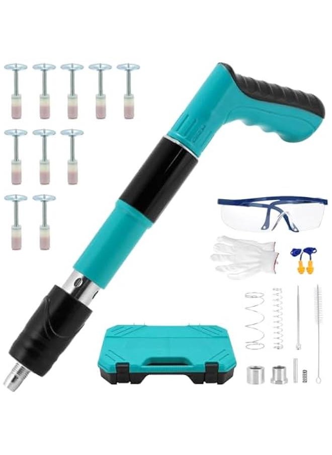 Arabest Mini Portable Nail Shooting Machine, Manual Steel Nail Gun Tool for Cement Walls, Low Noise, Green  - Image 1