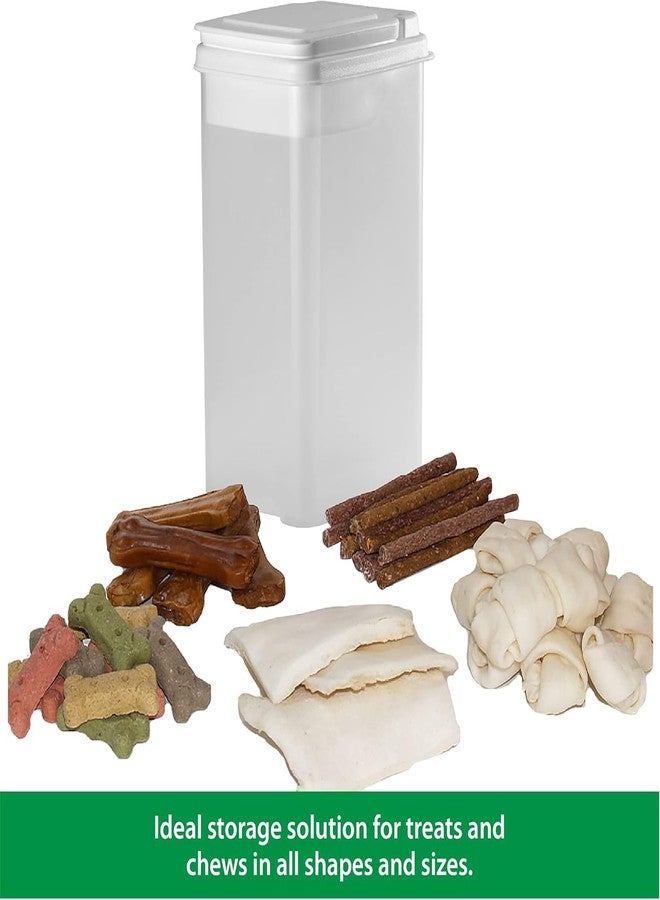 Buddeez Pet Treat Container for Dogs and Cats - 3.5 Quart Flip Top Storage Bin - Bites And Bones Design - Airtight Food Holder - Image 5