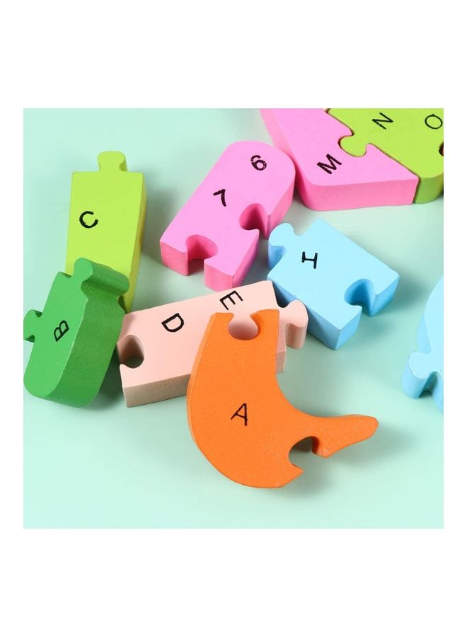 NIBEMINENT Creative Wooden 26 Alphabet Puzzle Set - Image 5