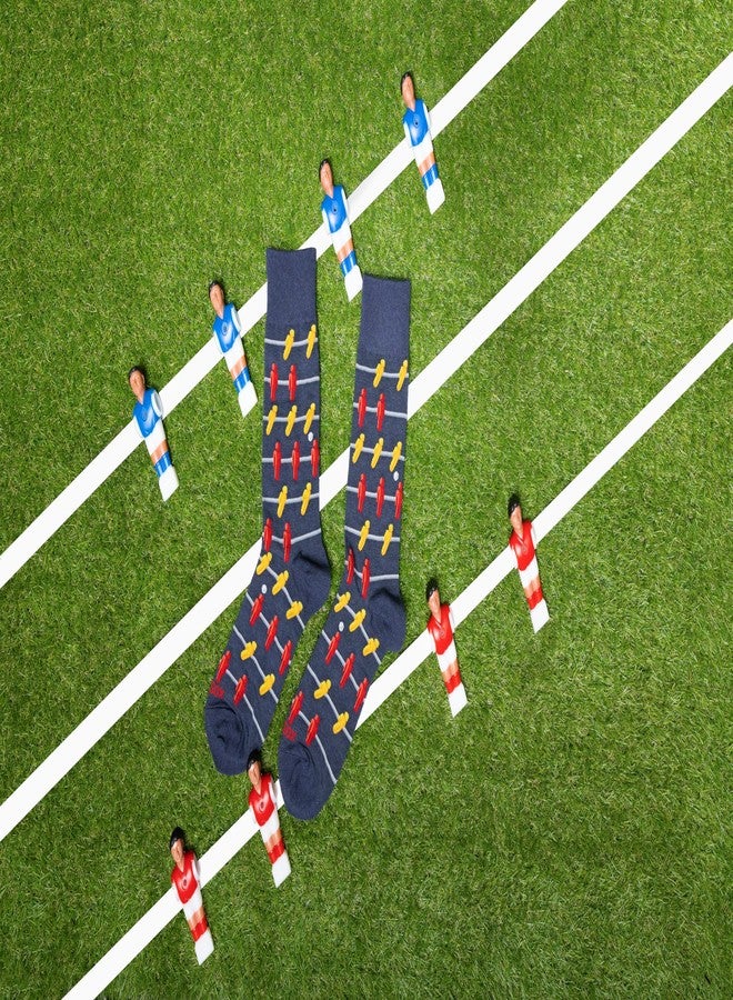 Hot Sox Men's Foosball Crew Denim Heather Men's 6.5-12 - Image 2