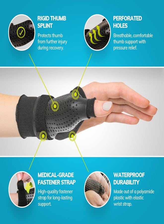 BraceAbility Hard Plastic Thumb Splint | Arthritis Treatment Brace to Immobilize & Stabilize CMC, Basal and MCP Joints for Trigger Thumb, Tendonitis Pain, Sprains (Medium - Right Hand) - Image 3