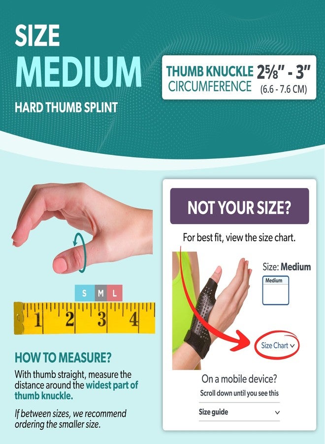 BraceAbility Hard Plastic Thumb Splint | Arthritis Treatment Brace to Immobilize & Stabilize CMC, Basal and MCP Joints for Trigger Thumb, Tendonitis Pain, Sprains (Medium - Right Hand) - Image 2