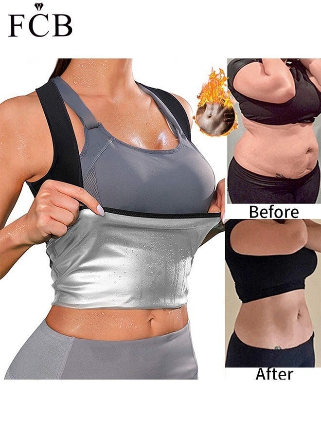 FCB Women's Slimming Body Shaper Sauna Vest Women's Corset, Sweat Shaping Garment, Yoga Wear, Fitness Tummy Sweat Vest - Image 1