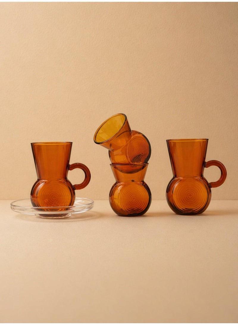 Raz Solis Glass Tea & Coffee Cups Set | Elegant Arabic Tea Glasses | Luxury Gift Box - Image 1