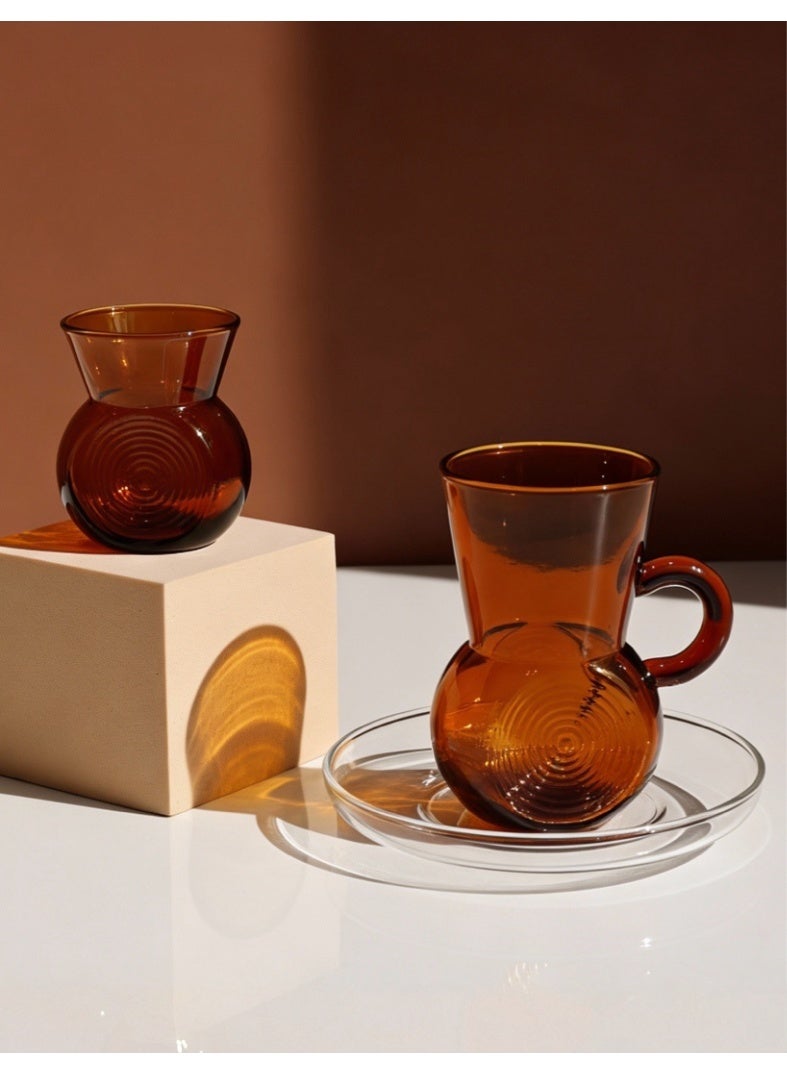 Raz Solis Glass Tea & Coffee Cups Set | Elegant Arabic Tea Glasses | Luxury Gift Box - Image 2