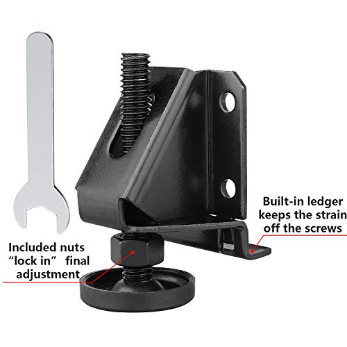 Anwenk Leveling Feet Heavy Duty Furniture Levelers Adjustable Table Leg Leveler w/Lock Nuts for Furniture,Table, Cabinets, Workbench,Shelving Units and More,Black (Heavy Duty Furniture Levelers Black 4P) - Image 4