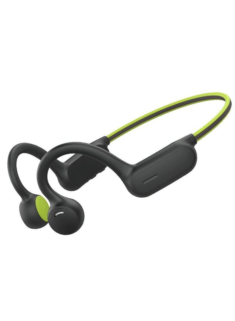 Y&D Bone Conduction Sports Bluetooth Headphones, Running Sports, Air Open Ear Headphones with Mic, IPX4 Waterproof 6D Surround Sound for Cycling Gym Driving Music Hiking (Green) - Image 1