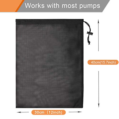 Coolrunner Pump Barrier - 12" x 15.7" Pond Filter Mesh Bag for Biological Filters (Black) - Image 2