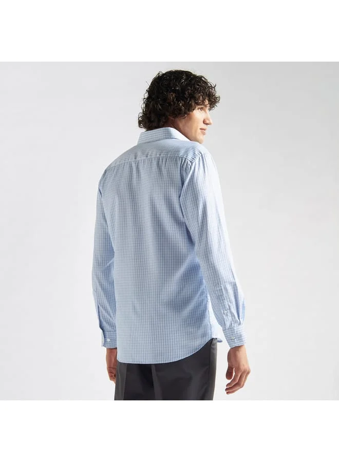 Splash FAV Checked Shirt with Chest Pocket and Long Sleeves