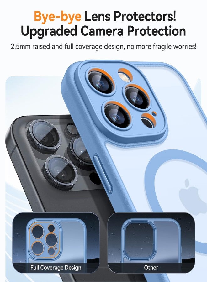 كانشن جراب CANSHN المغناطيسي المتوافق مع iPhone 14 Pro (6.1 بوصة)، مُحسّن [حماية كاملة للكاميرا] [متوافق مع MagSafe] [شفاف غير لامع] غطاء حماية للهاتف مقاوم للصدمات - أزرق فاتح - Image 4