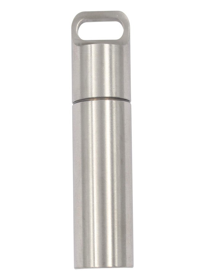 REAL SIC Keychain Pill Holder, Military-Grade, Milled Steel Waterproof Medicine Container Key Ring - Premium Aluminum Case with Convenient Design for Camping, Festivals, Hiking & Outdoors (1.8 inch - Image 1