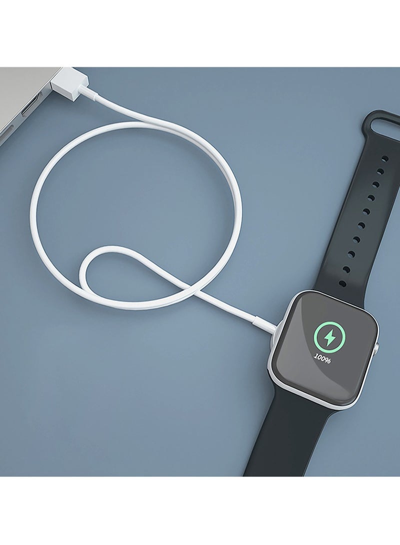 JAJEEK ET-WC21 Wireless Charging Cable for Apple Watch - 5V/0.35A, 1m Length, White (Model 40236) - Convenient Charging Solution - Image 4