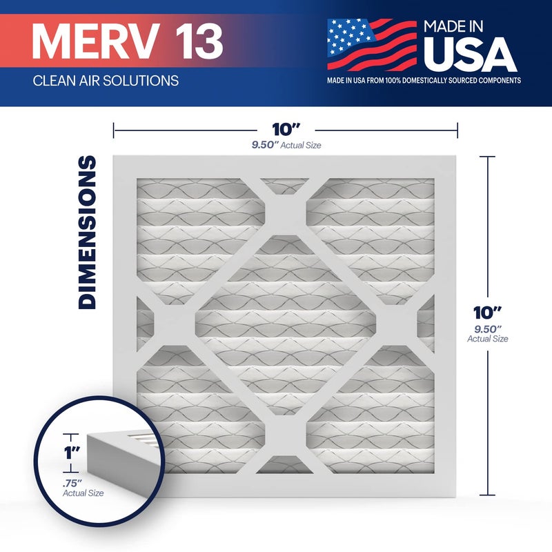 BNX TruFilter 20x24x1 Air Filter MERV 13 (6-Pack) - MADE IN USA - Electrostatic Pleated Air Conditioner HVAC AC Furnace Filters for Allergies, Pollen, Mold, Bacteria, Smoke, Allergen, MPR 1900 FPR 10 - Image 2