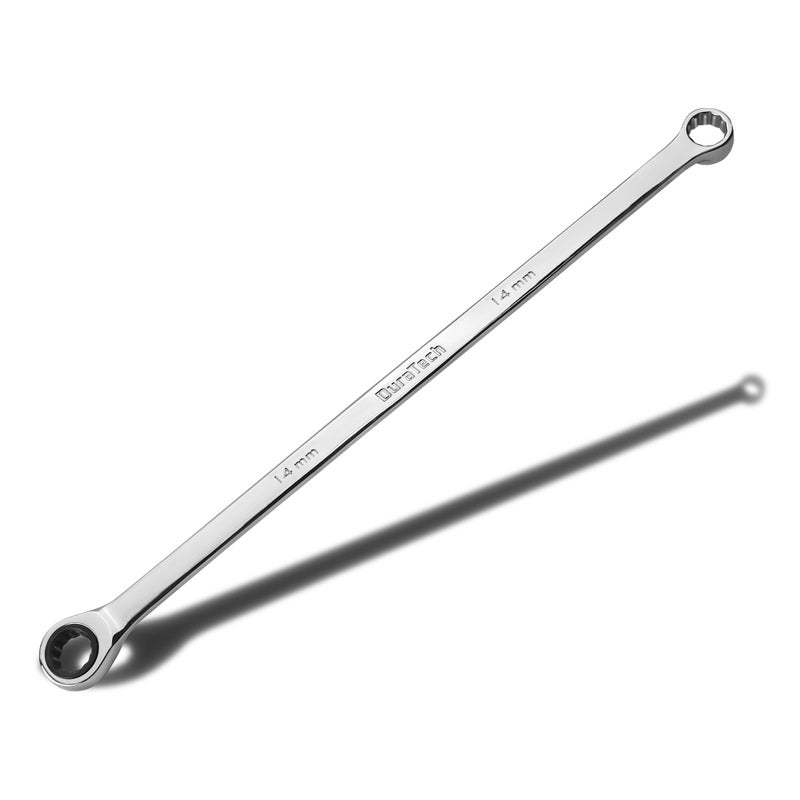 DURATECH 14mm Extra Long Ratcheting Wrench Metric CRV Steel - Image 2