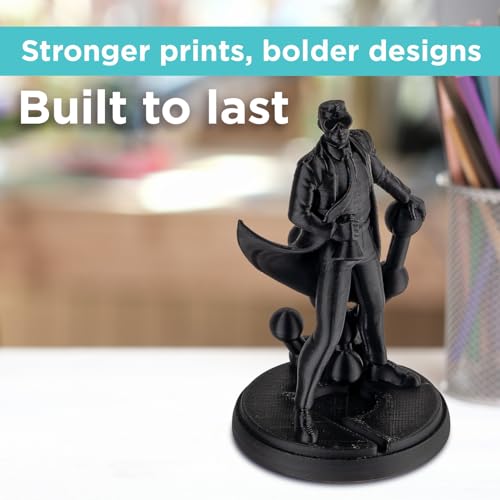 polymaker خيوط بوليماكر PLA PRO 1.75 مم 1 كجم، قوية وعالية الصلابة، خيوط طباعة ثلاثية الأبعاد باللون الأسود، خيوط طابعة ثلاثية الأبعاد PolyLite PLA PRO 1.75 مم، الطباعة مع معظم الطابعات ثلاثية الأبعاد - Image 2