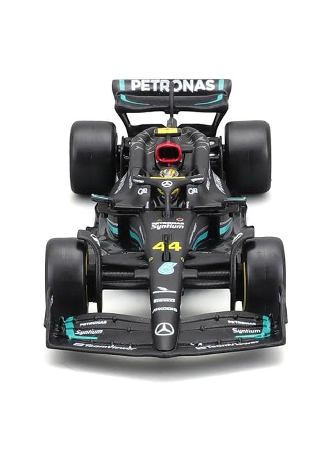 متوافق مع فريق مرسيدس ام جي بيترونا البريمير فورمولا إم جي كيه مرسيدس W14 # 44، نموذج سباق سبائك مقياس 1/43، لعبة خصم لويس هاميلتون 2023 (أسود). - Image 2