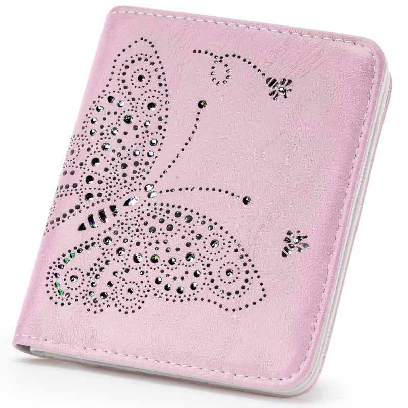KITEVIUN Small RFID Wallet Women Ultra Thin Slim Womens Wallet Mini Compact Bifold Pocket Ladies Wallets for Women LIGHT PINK - Image 1