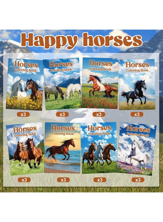 Faccito 24 Pcs Horse Coloring Books Mini Animals Coloring Activity Books Bulk DIY Art Drawing Party Favors for Horse Lover Gifts Farmhouse Animals Party Favors Supplies - Image 3