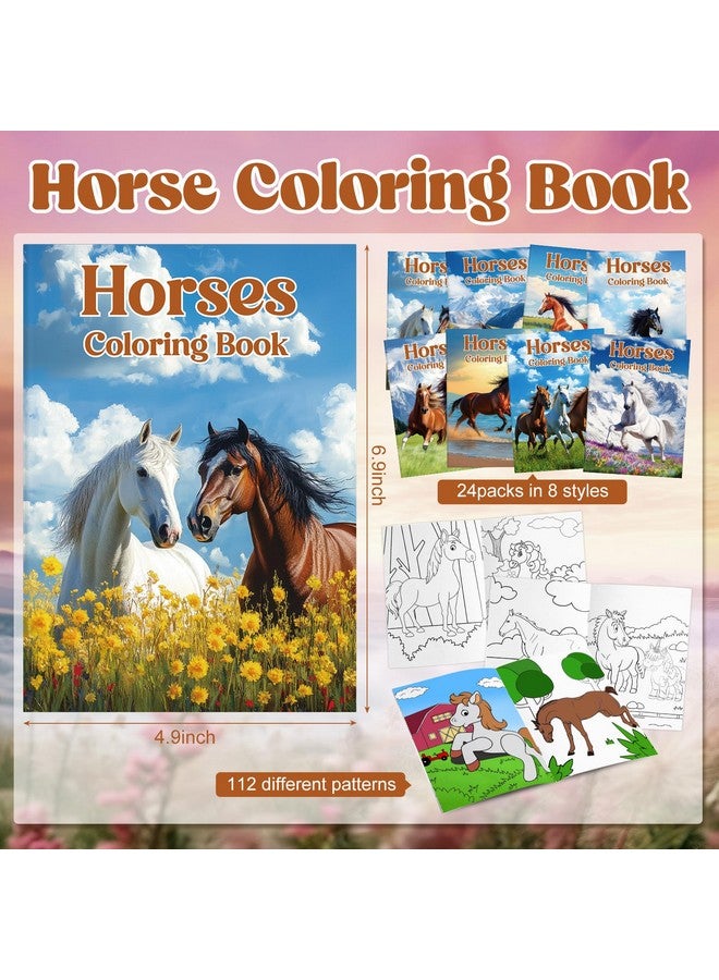 Faccito 24 Pcs Horse Coloring Books Mini Animals Coloring Activity Books Bulk DIY Art Drawing Party Favors for Horse Lover Gifts Farmhouse Animals Party Favors Supplies - Image 2