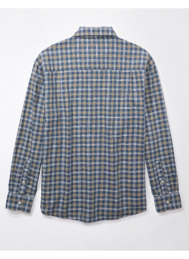 AE Everyday Oxford Plaid Button-Up Shirt
