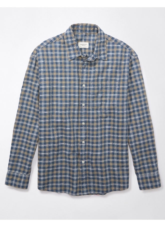 AE Everyday Oxford Plaid Button-Up Shirt