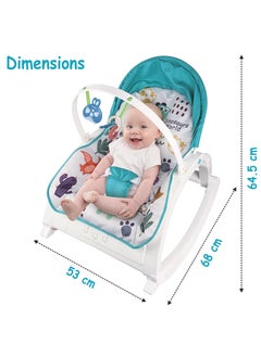 TEKNUM TEKNUM Multifunctional Rocker/ Feeding Chair/Baby Seat/Recliner - Dinosaur Blue  - Image 5