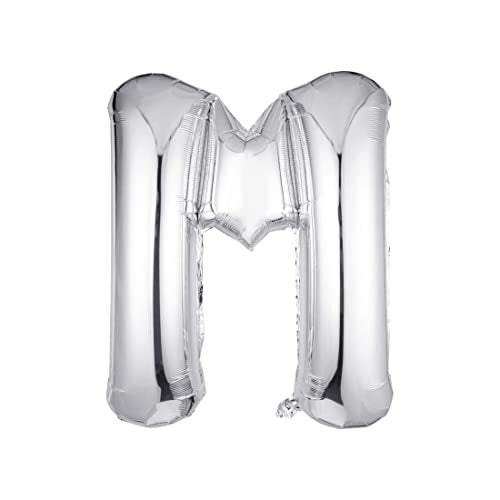 JUST PARTY Silver Letters Alphabets Foil Balloons for Birthday/Anniversary/Bachelorette/Wedding/Farewell & Other Ocassions, Make Your Own Custom Phrase - Image 1
