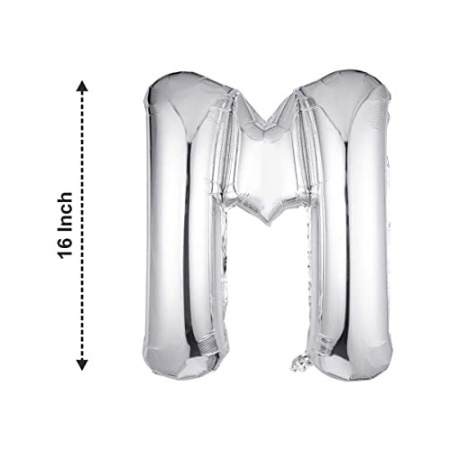 JUST PARTY Silver Letters Alphabets Foil Balloons for Birthday/Anniversary/Bachelorette/Wedding/Farewell & Other Ocassions, Make Your Own Custom Phrase - Image 3