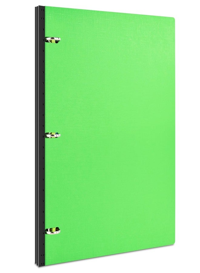 INFUN Telescoping 3 Ring Binder, Portable Plastic Binder with Telescoping Spine, 3 Ring Binder with Foldable Front Cover Holds 8.5" x 11" Paper for School,Office and Homes-Green - Image 1