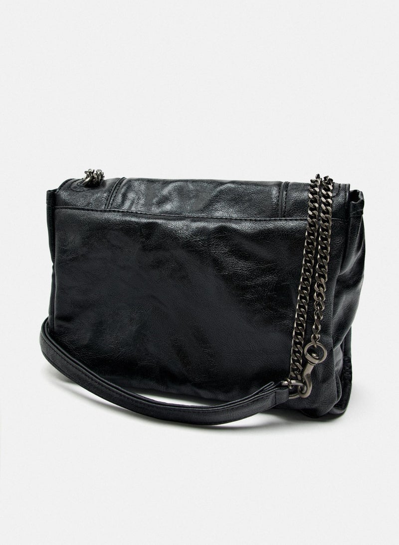 زارا مطوي حقيبة المتشرد سلسلة حقيبة الكتف - Image 3