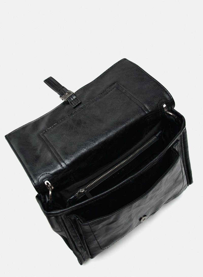 زارا مطوي حقيبة المتشرد سلسلة حقيبة الكتف - Image 5