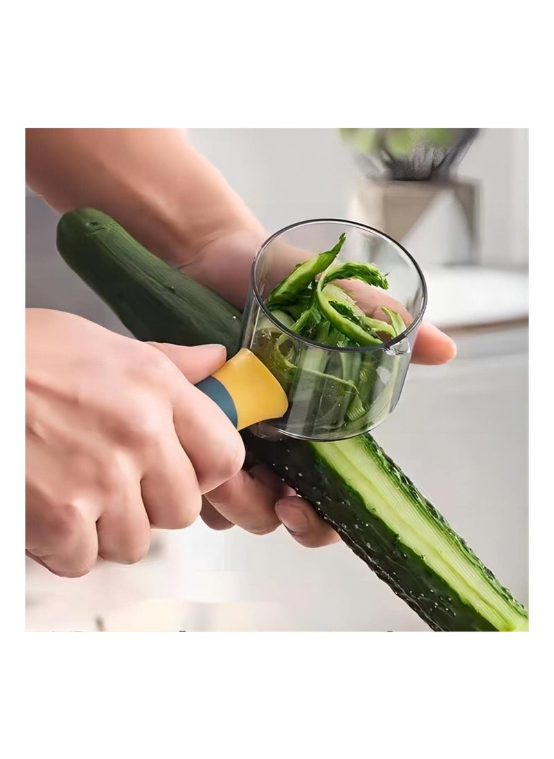 Y&D Vegetable Peeler Potato Peelers with Container, Veggie Carrot Cucumber for Kitchen, Apple Fruit Orange Peeler, Stainless Steel Lemon Mango  - Image 1