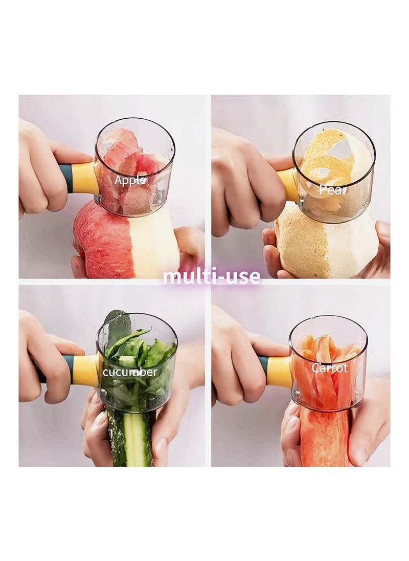 Y&D Vegetable Peeler Potato Peelers with Container, Veggie Carrot Cucumber for Kitchen, Apple Fruit Orange Peeler, Stainless Steel Lemon Mango  - Image 3