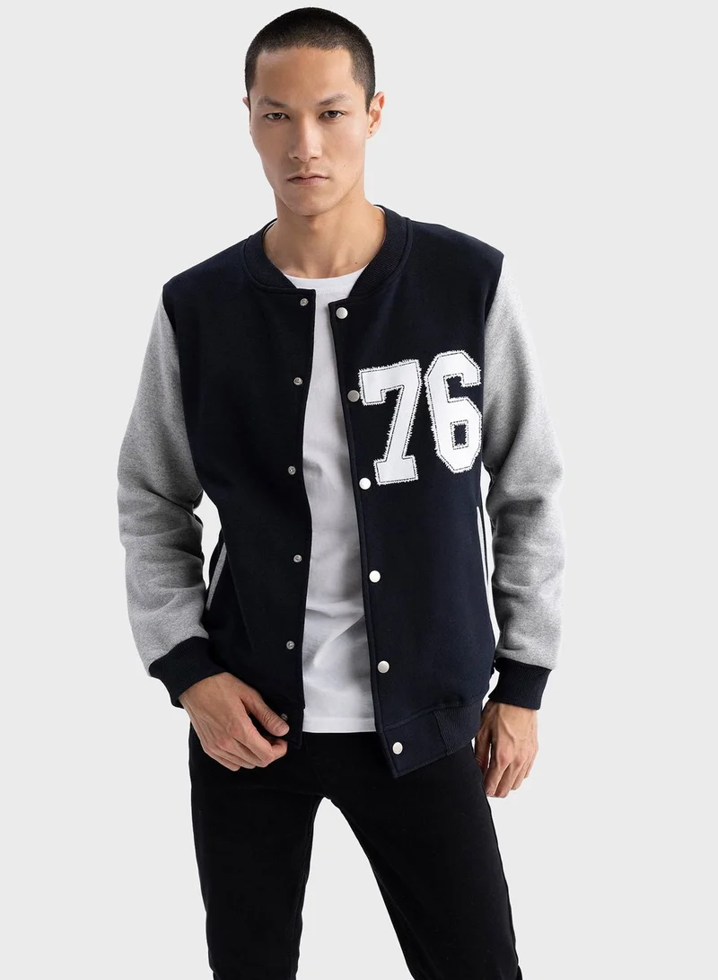DeFacto Graphic Snap Button Jacket