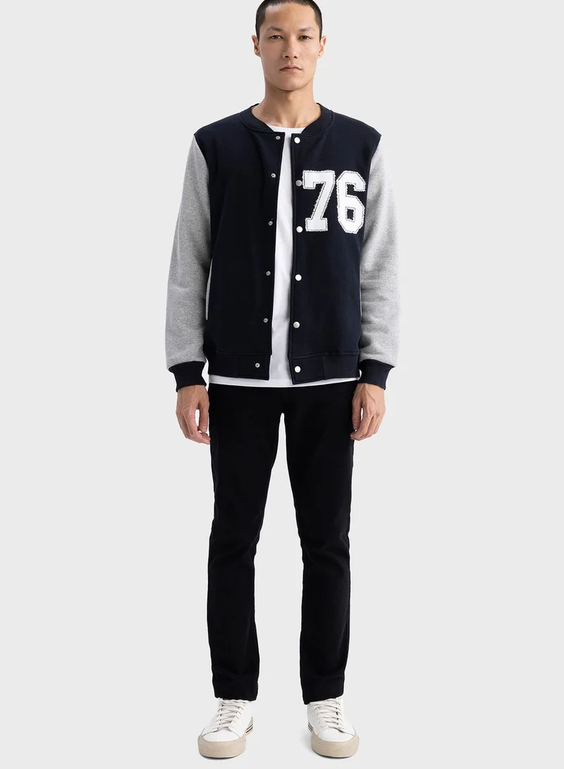 DeFacto Graphic Snap Button Jacket