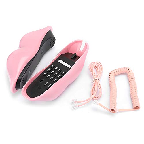 Tbest Landline Phone Lip Telephone Phones for Home Corded Cord Kids Lips Flip Vintage Antique Retro Bluetooth with Old Pay Telefono De Lab Fashio - Image 3