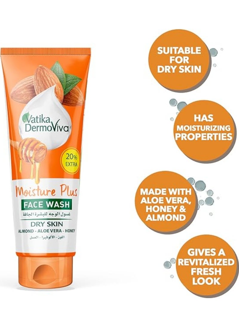 VATIKA Vatika Dermoviva Moisture Plus Face Wash Dry Skin 185 ml  - Image 2