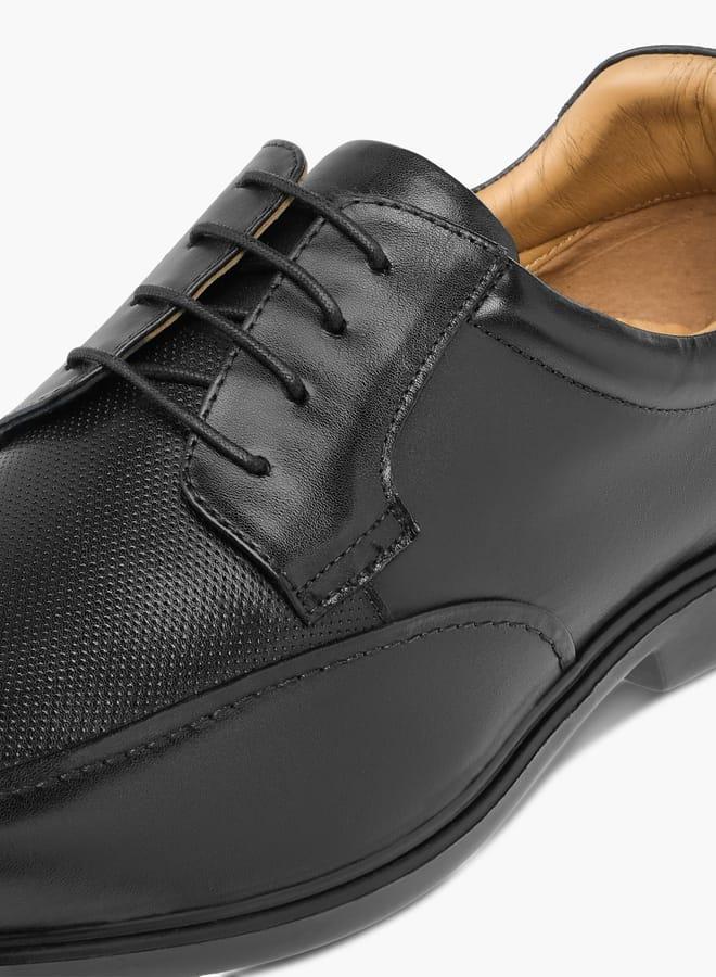 DUCHINI Mens Textured Lace-Up Derby Shoes - Image 4