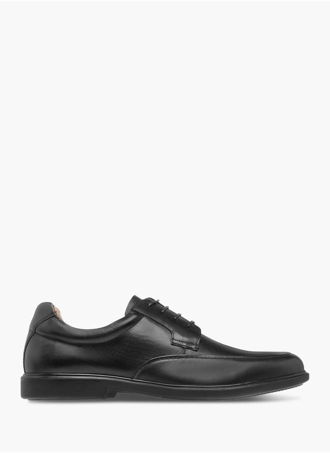 DUCHINI Mens Textured Lace-Up Derby Shoes  - Image 3